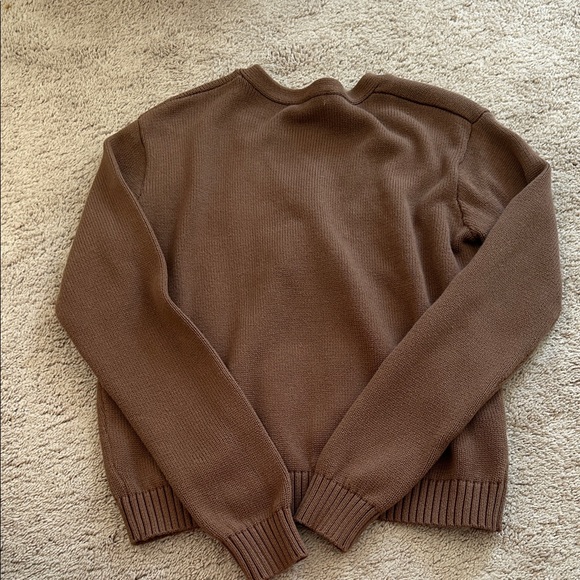 Brandy Melville Brown V-Neck Cardigan - Picture 3 of 3